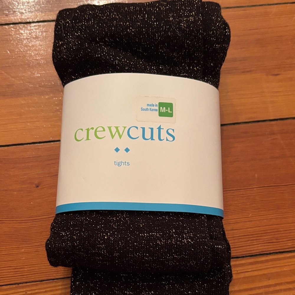 Crewcuts Black Sparkle Tights